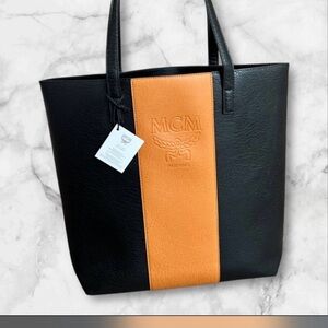 MCM GWP Black and Orange Tote Bag